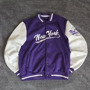 Purple and White Varsity Jacket
